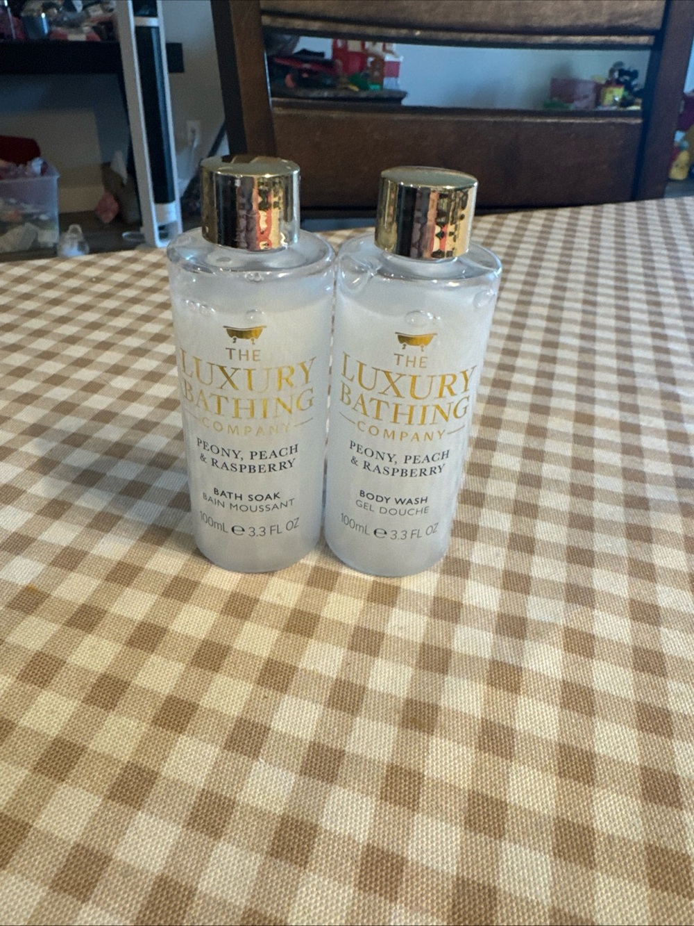The Luxury Bathing Company Peony, Peach & Raspberry Bath Set